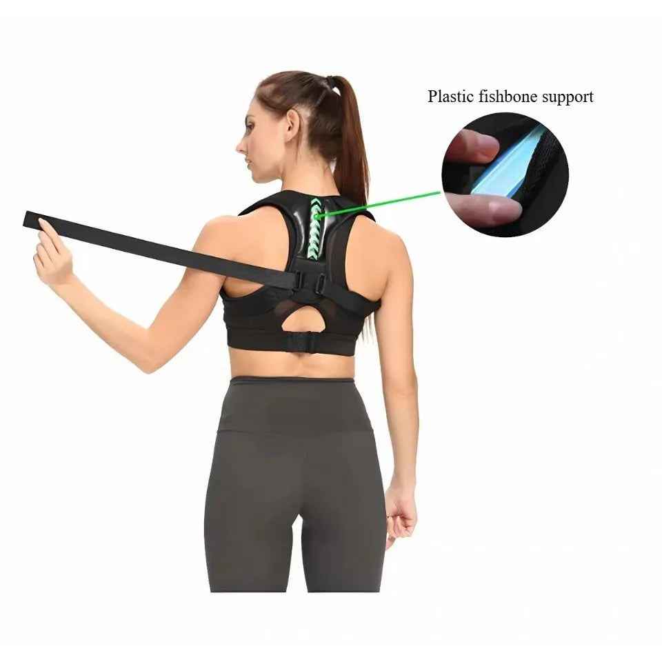 Corrector de Postura Ajustable para Hombre y Mujer — Cómodo, Invisible y Transpirable